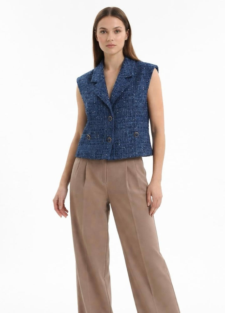 Тъмно син букле елек AGGATA