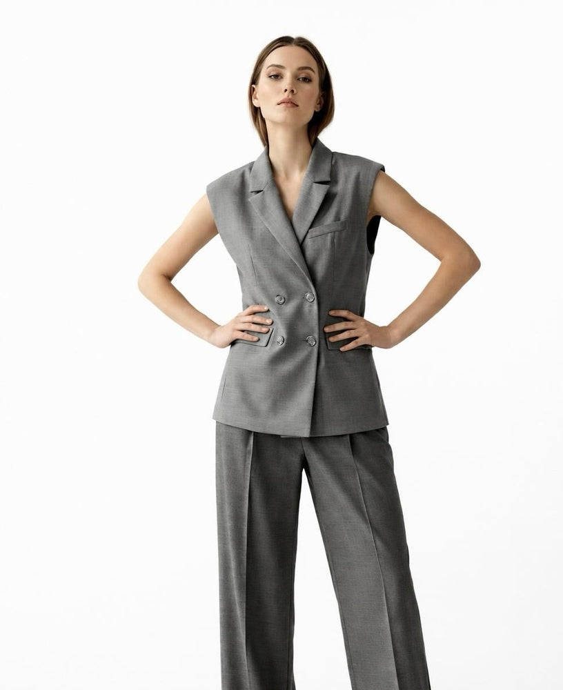 Сив дамски панталон AGGATA